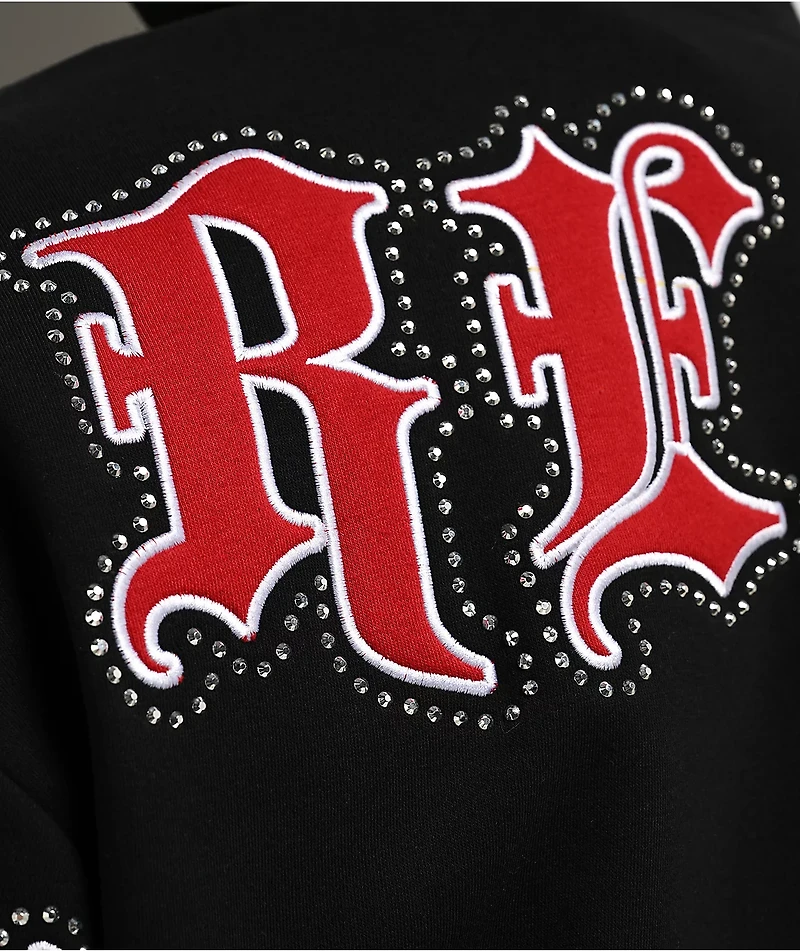 True Religion Old English Patch Black Sweatpants