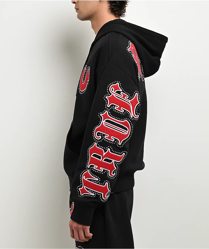 True Religion Old English Patch Black Sweatpants