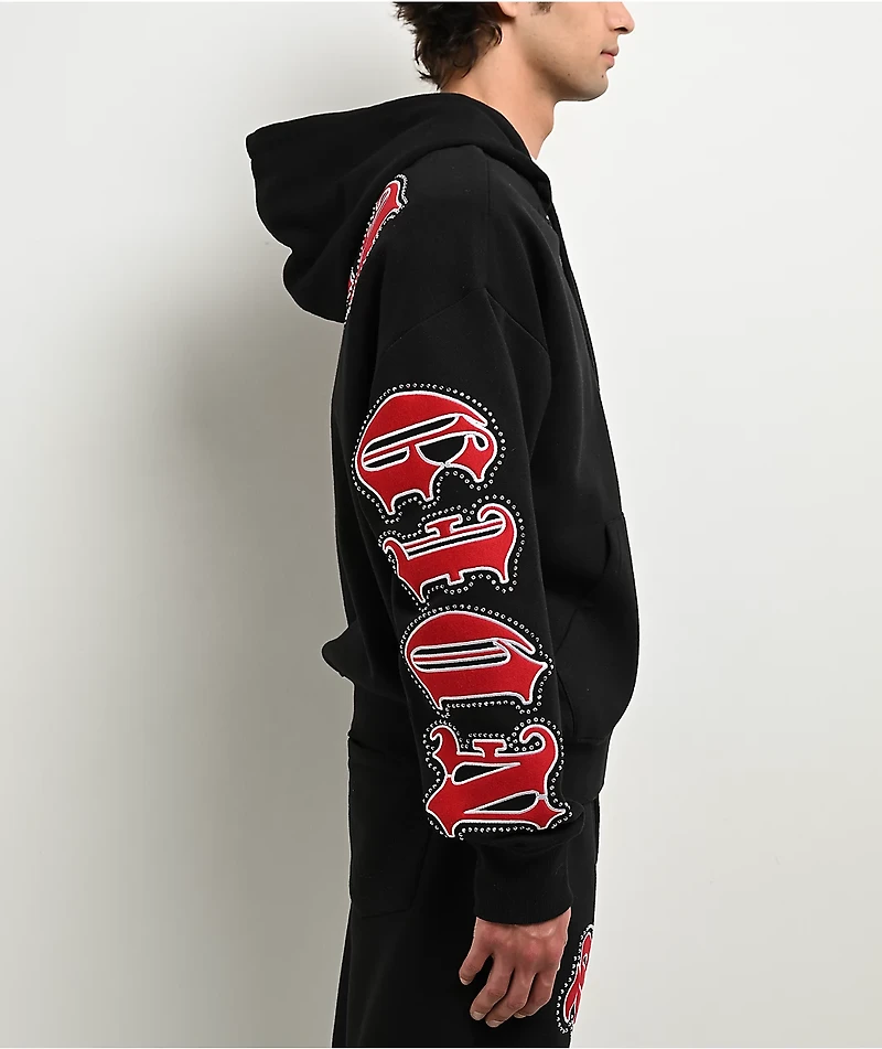 True Religion Old English Patch Black Sweatpants