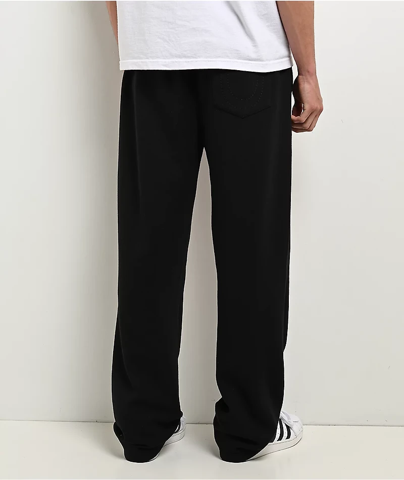 True Religion Old English Patch Black Sweatpants