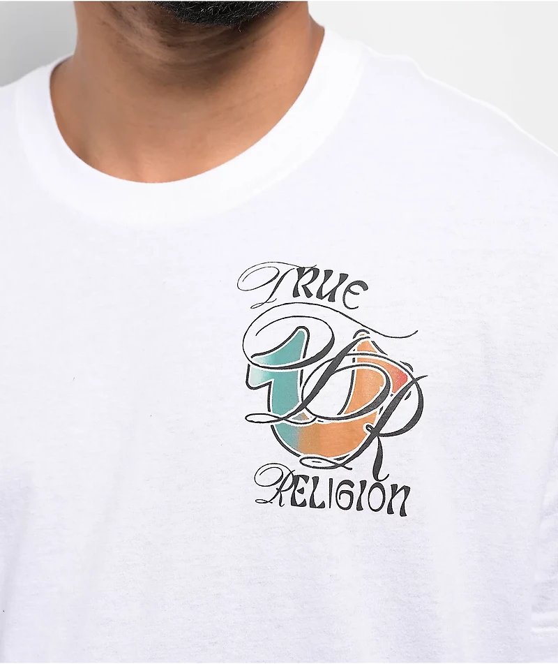 True Religion Ombre White T-Shirt
