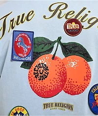 True Religion Orchard Stamps Baby Blue Heavyweight T-Shirt
