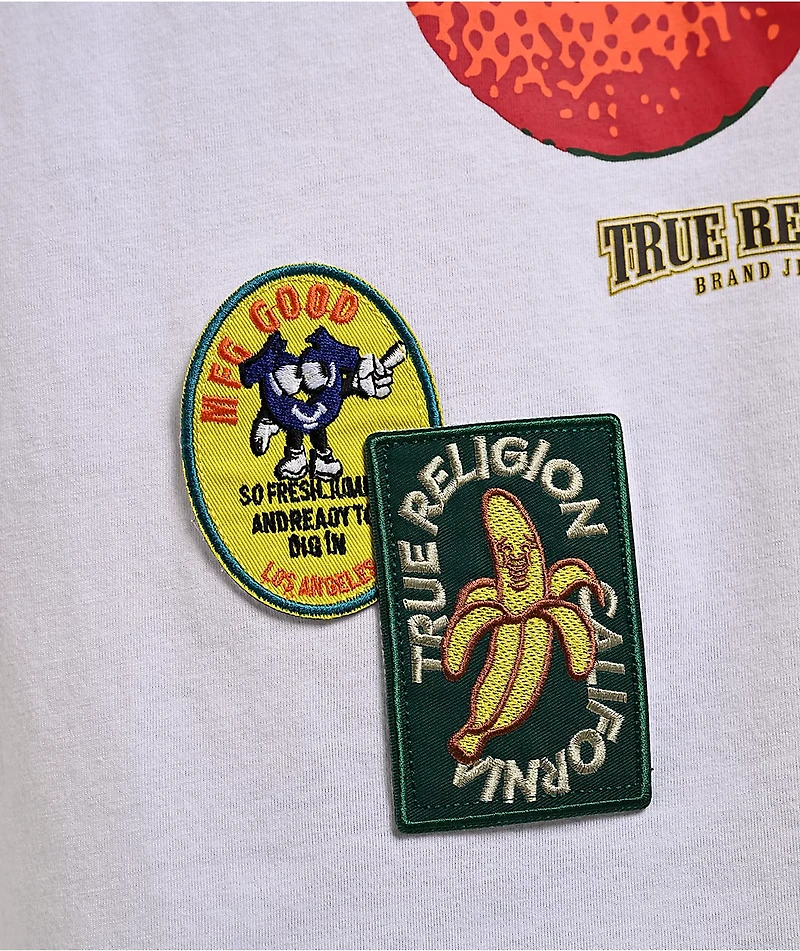 True Religion Orchard Stamps White Heavyweight T-Shirt