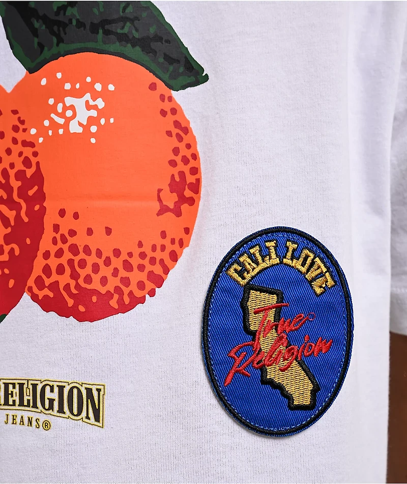 True Religion Orchard Stamps White Heavyweight T-Shirt