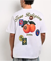 True Religion Orchard Stamps White Heavyweight T-Shirt