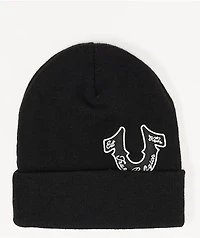 True Religion Patch Black Beanie