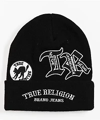True Religion Patch Black Beanie