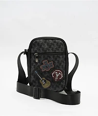 True Religion Patch Corgin Black Crossbody Bag