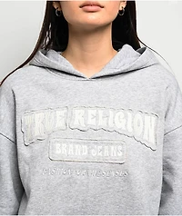 True Religion Patched Boyfriend Grey Hoodie