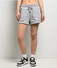 True Religion Patched Grey Sweat Shorts