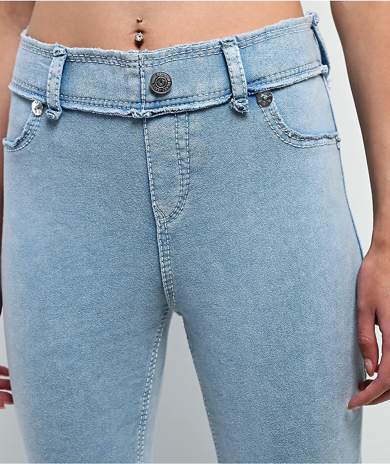 True Religion Raw Edge Big T Pacific Wash Flare Sweatpants