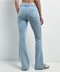 True Religion Raw Edge Big T Pacific Wash Flare Sweatpants