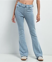 True Religion Raw Edge Big T Pacific Wash Flare Sweatpants