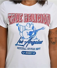 True Religion Rhinestone Buddha Red, White & Blue T-Shirt