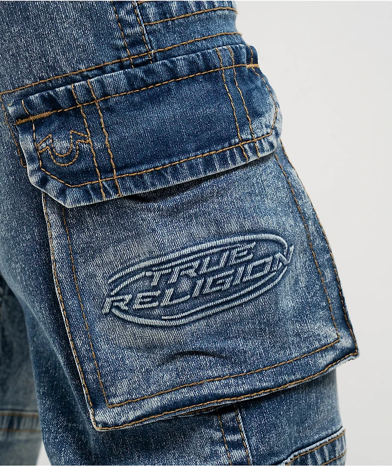 True Religion Ricki Blue Zip Cargo Jeans