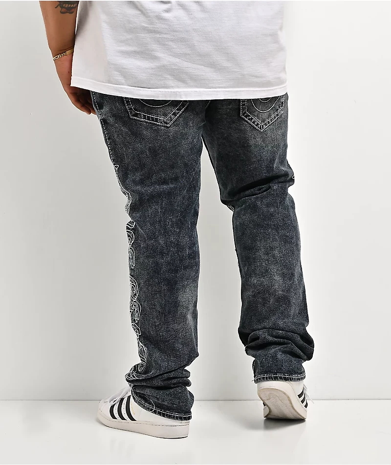True Religion Ricky Big T Flap Jaded Blue Wash Straight Leg Jeans