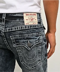 True Religion Ricky Big T Flap Jaded Blue Wash Straight Leg Jeans