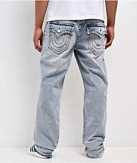 True Religion Ricky Flap Chain Light Blue Wash Straight Leg Jeans