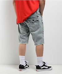 True Religion Ricky Rocky Point Light Wash Relaxed Straight Denim Shorts