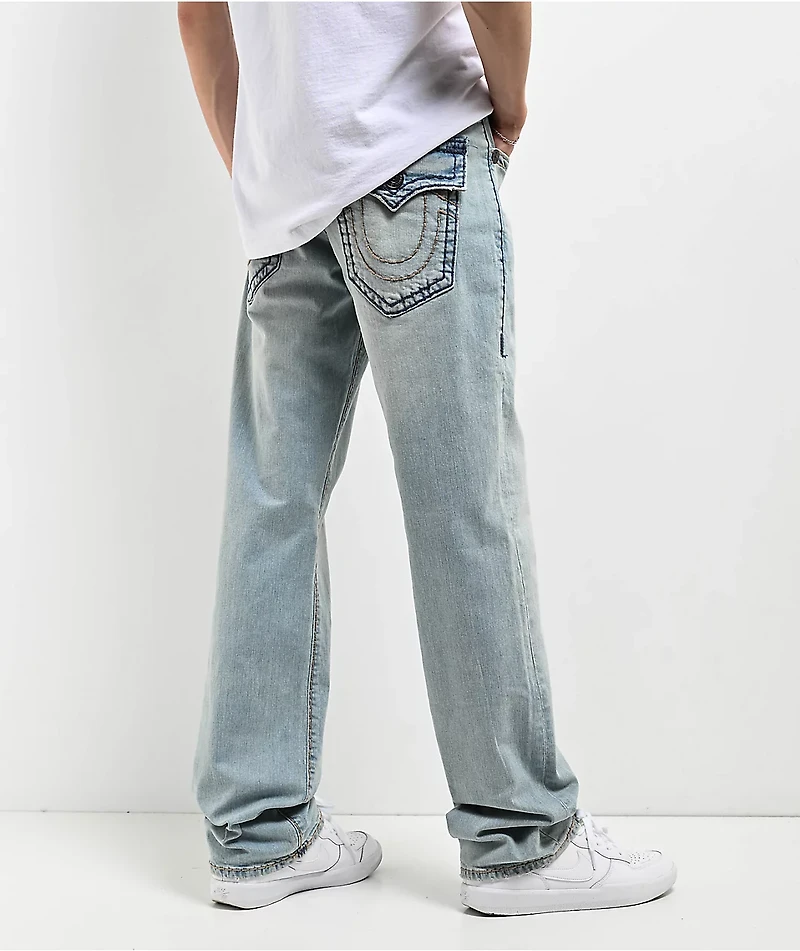 True Religion Ricky Super T Flap Grand St Wash Straight Leg Jeans