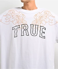 True Religion Rodeo Logo White Oversized T-Shirt