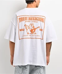 True Religion Rodeo Logo White Oversized T-Shirt