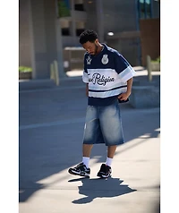 True Religion Rugby Navy, White & Sapphire Relaxed Polo Shirt