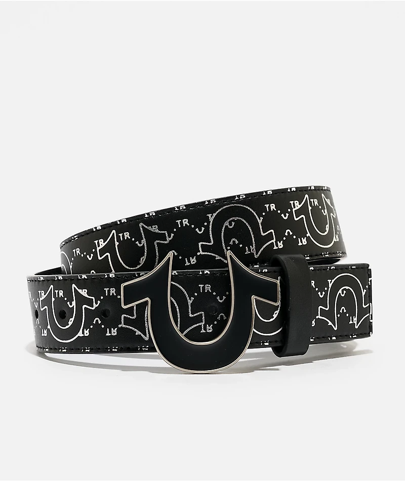 True Religion Saffron Black & Silver Belt
