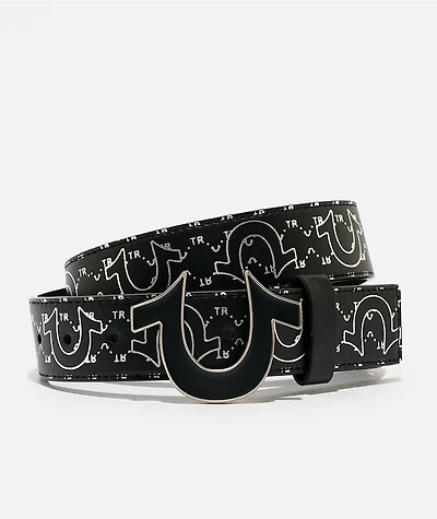 True Religion Saffron Black & Silver Belt