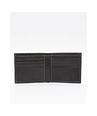 True Religion Stitched Brown Bifold Wallet