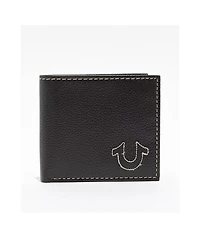 True Religion Stitched Brown Bifold Wallet