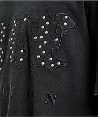 True Religion Studded Logo Black Wash T-Shirt