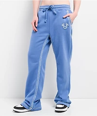 True Religion Super QT Straight Leg Blue Sweatpants