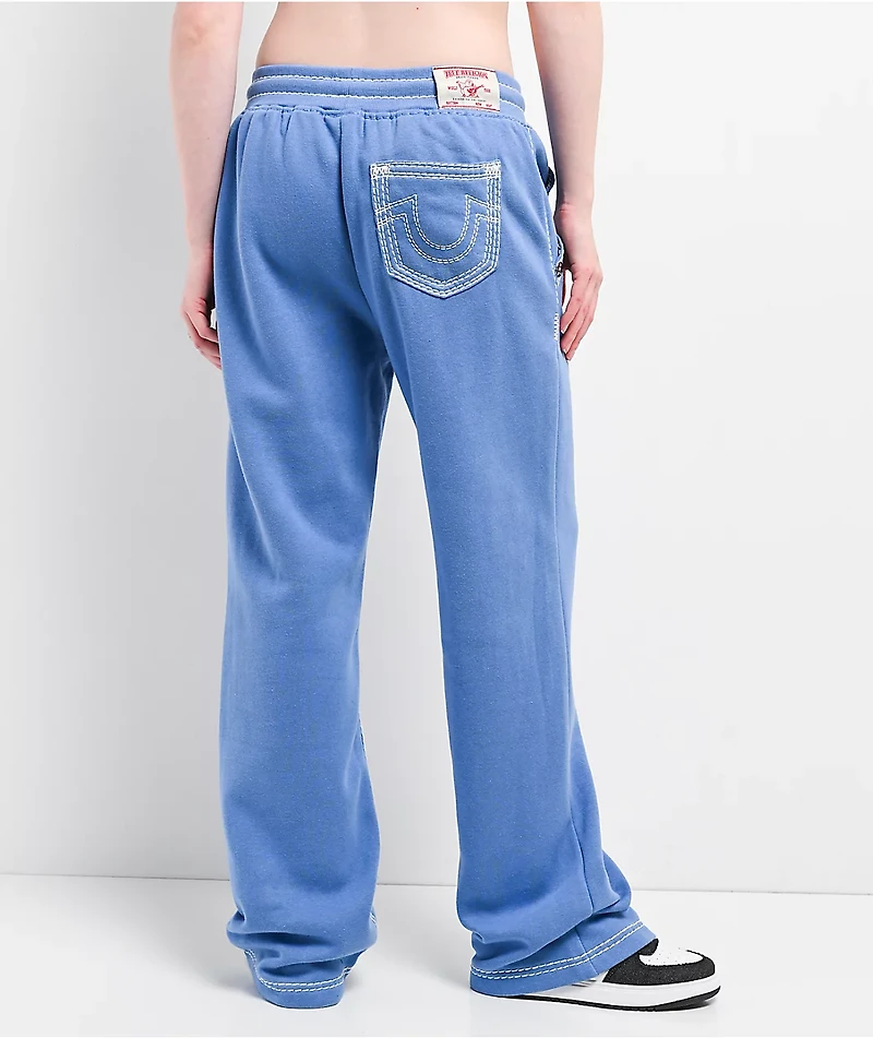 True Religion Super QT Straight Leg Blue Sweatpants