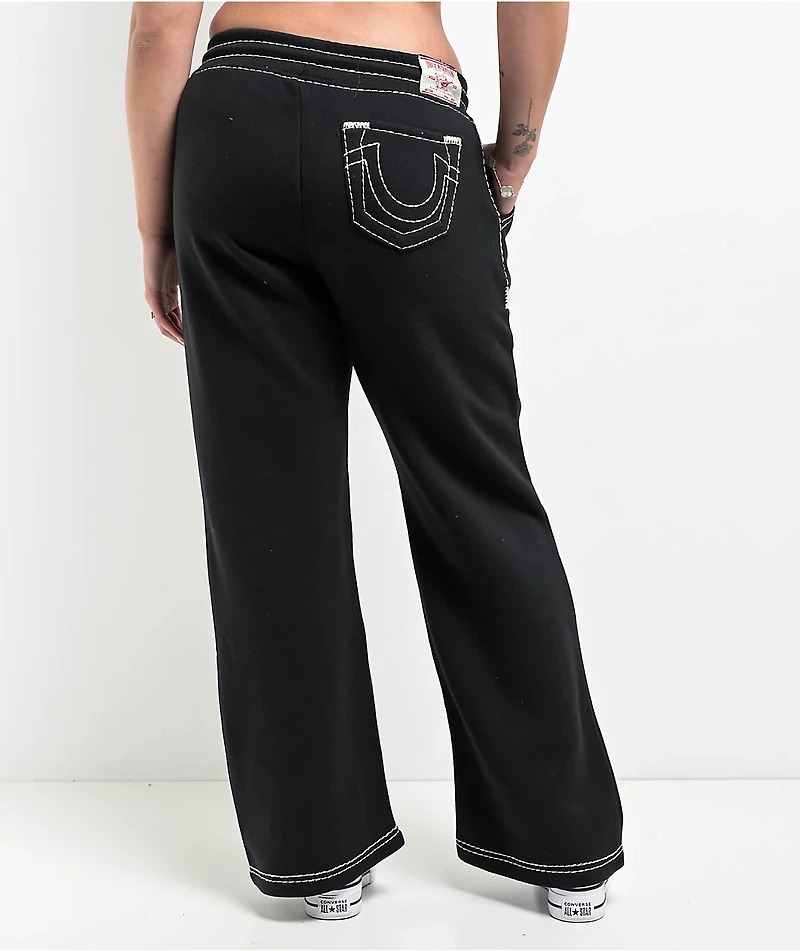 True Religion Super T Fleece Black Sweatpants