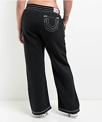 True Religion Super T Fleece Black Sweatpants