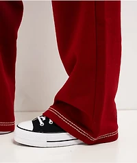 True Religion Super T Horseshoe Red Dahlia Sweatpants