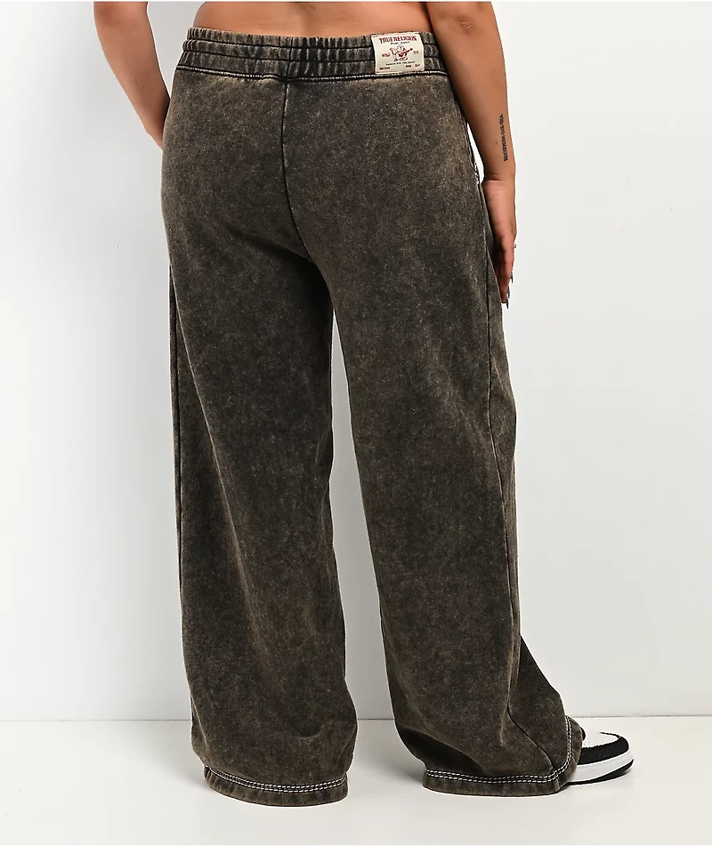 True Religion Super T Rust Brown Wash Sweatpants