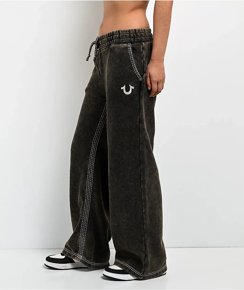 True Religion Super T Rust Brown Wash Sweatpants