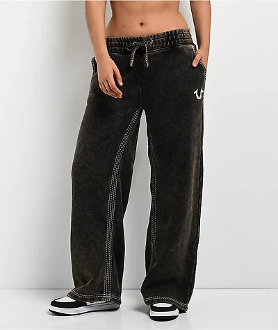 True Religion Super T Rust Brown Wash Sweatpants