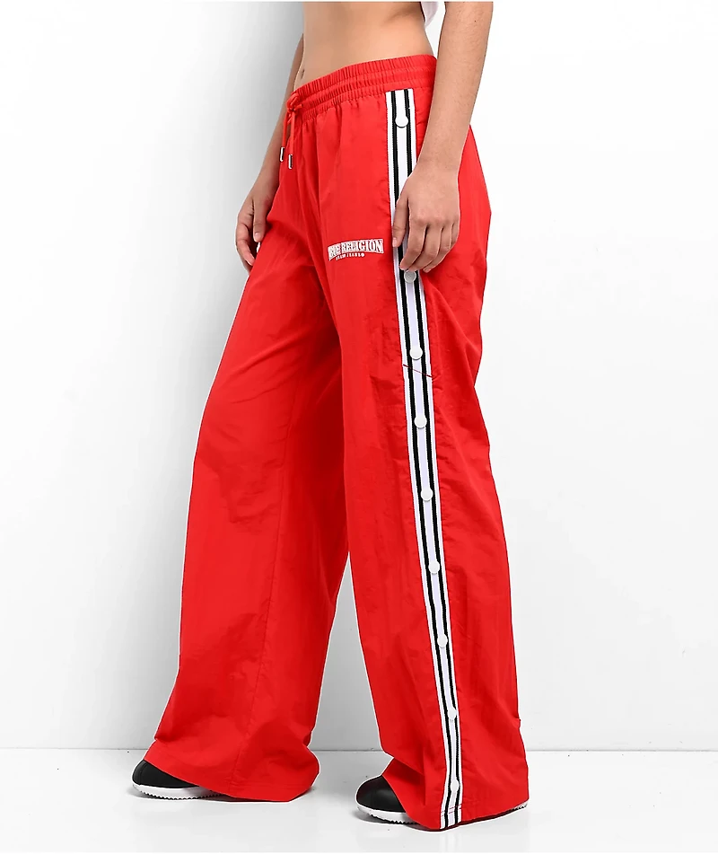 True Religion Tearaway Red Track Pants