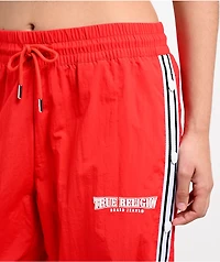 True Religion Tearaway Red Track Pants