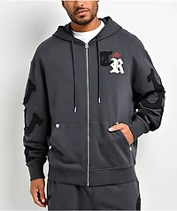 True Religion Tossed Logo Phantom Grey Sweatpants