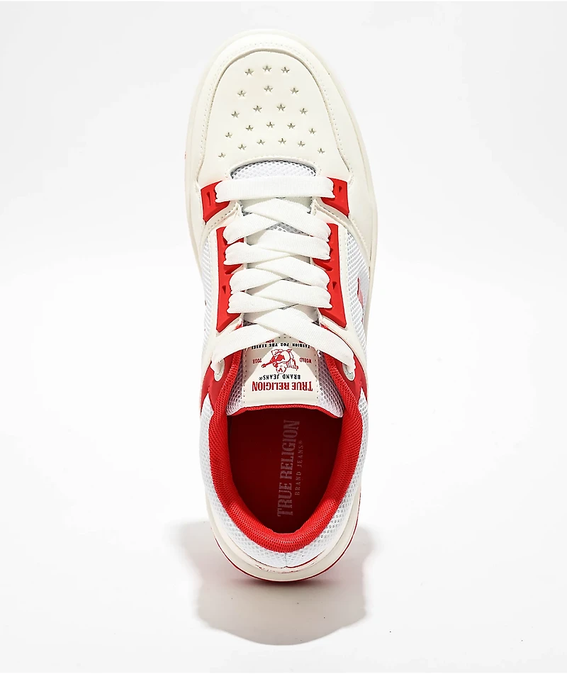 True Religion Trey White & Red Shoes