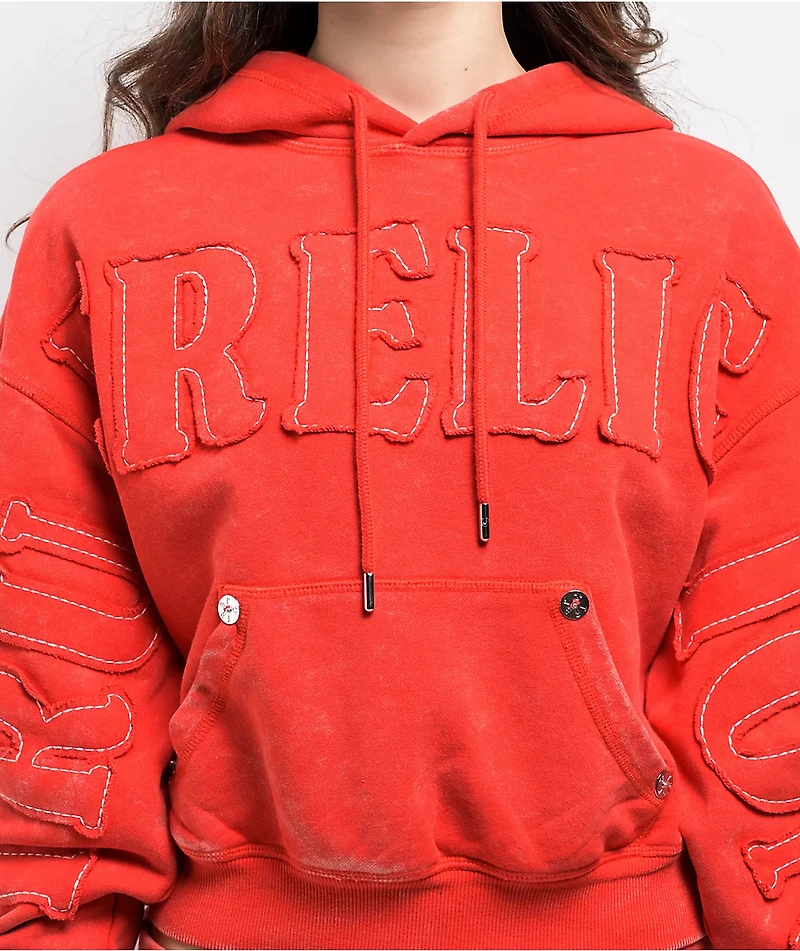 True Religion Vintage Applique Logo Scarlet Hoodie