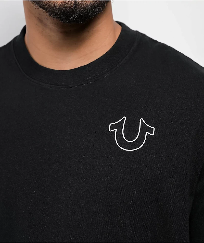 True Religion Vintage Buddha Black T-Shirt