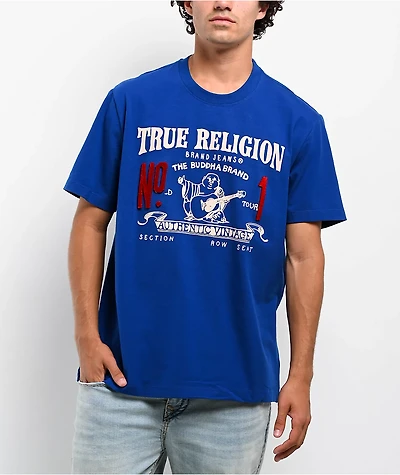 True Religion Vintage No.1 Blue Heavyweight T-Shirt