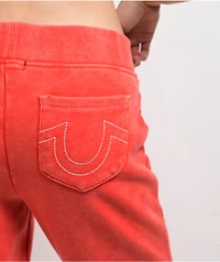 True Religion Vintage Scarlet Low Rise Flare Sweatpants