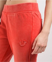 True Religion Vintage Scarlet Low Rise Flare Sweatpants