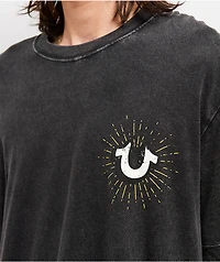 True Religion Vintage Shining Crest Black Wash T-Shirt
